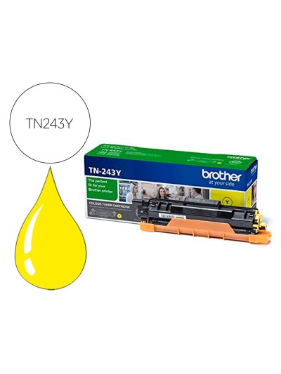 Toner brother tn243y dcp-l3510cdw / hl- l3270cdw / mfc-l3710cw amarillo 1000 paginas