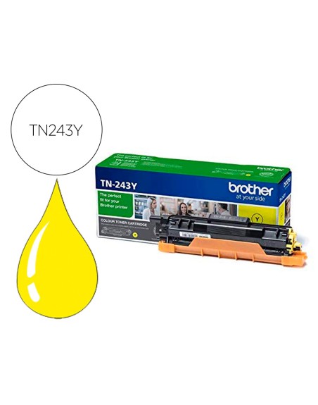 Toner brother tn243y dcp-l3510cdw / hl- l3270cdw / mfc-l3710cw amarillo 1000 paginas