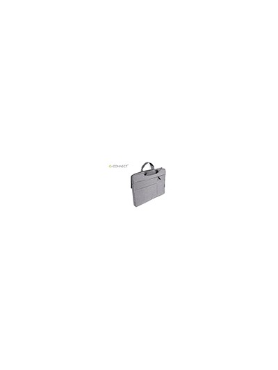 Funda para portatil q-connect 15,6/' con asas retractiles cremallera 3 bolsillos exteriores gris