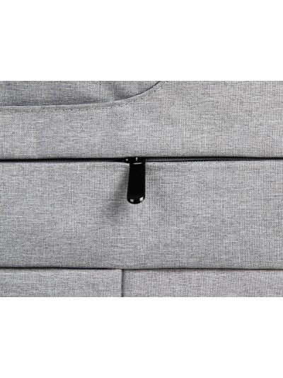 Funda para portatil q-connect 15,6/' con asas retractiles cremallera 3 bolsillos exteriores gris