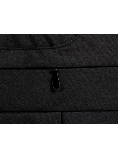 Funda para portatil q-connect 15,6/' con asas retractiles cremallera 3 bolsillos exteriores negro