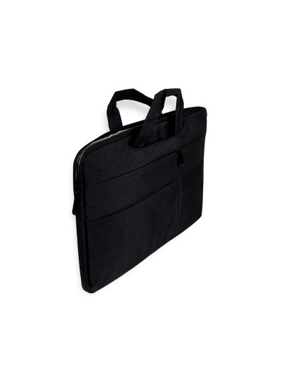 Funda para portatil q-connect 15,6/' con asas retractiles cremallera 3 bolsillos exteriores negro