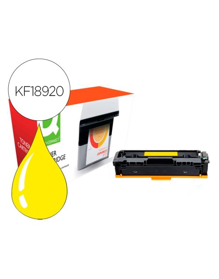 Toner compatible q-connect canon lbp611y i-sensys lbp610 amarillo alto rendimiento 2200 paginas