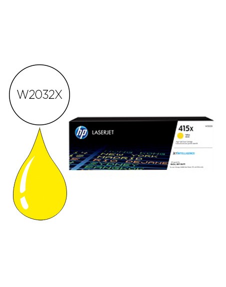 Toner hp 415x laser color m454 / mfp m479 amarillo 6000 paginas