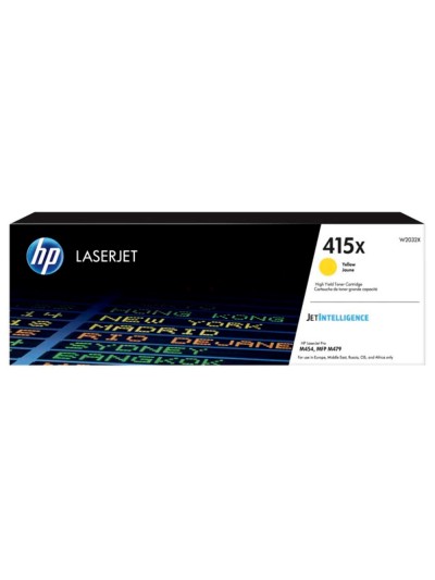 Toner hp 415x laser color m454 / mfp m479 amarillo 6000 paginas