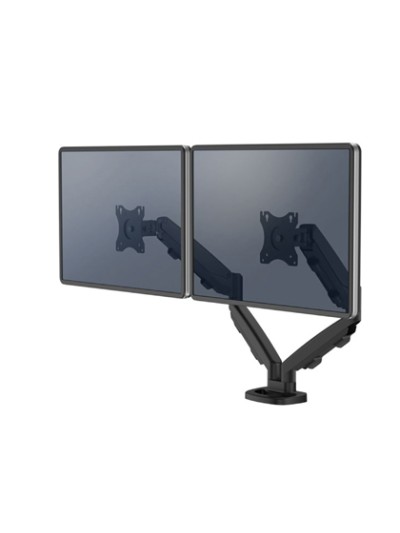 Brazo para monitor fellowes serie eppa ajustable altura 2 pantallas normativa vesa hasta 10 kg negro