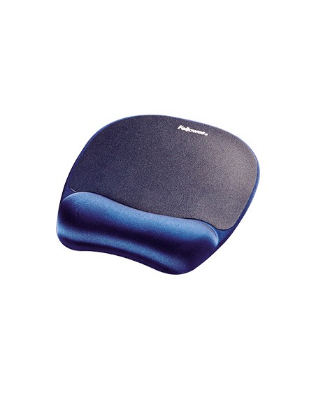 Alfombrilla para raton fellowes con reposamuñecas de espuma memory foam azul 230x196x20 mm
