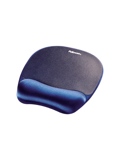 Alfombrilla para raton fellowes con reposamuñecas de espuma memory foam azul 230x196x20 mm