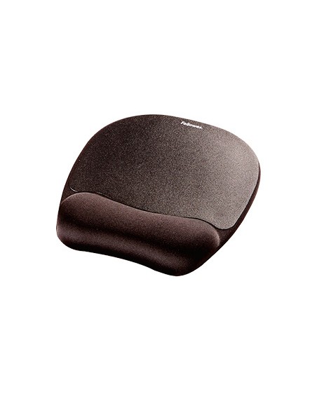 Alfombrilla para raton fellowes con reposamuñecas de espuma memory foam negro 230x196x20 mm