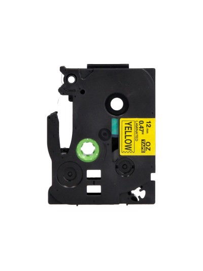Cinta q-connect tze-631 amarillo-negro 12mm longitud 8 mt
