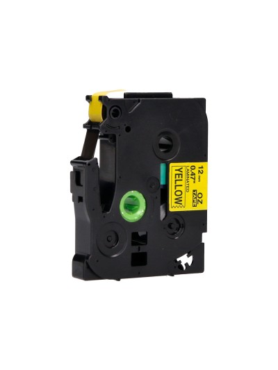 Cinta q-connect tze-631 amarillo-negro 12mm longitud 8 mt