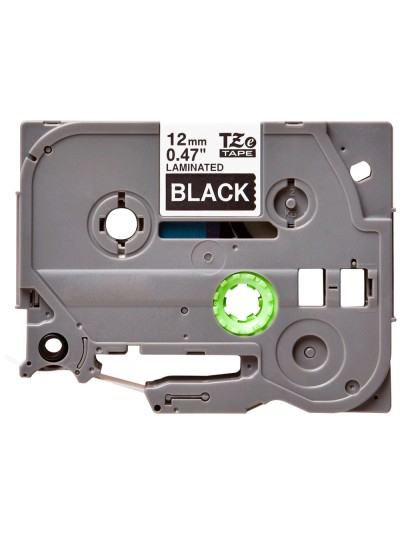 Cinta q-connect tze-335 negro-blanco 12mm longitud 8mt