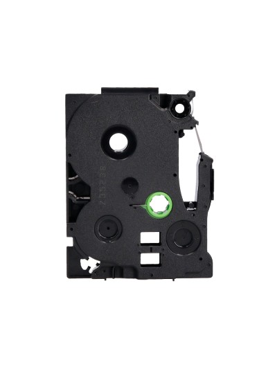 Cinta q-connect tze-231 blanco-negro 12mm longitud 8 mt