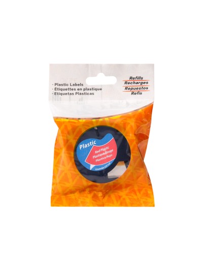 Cinta q-connect 12mm x 4mt negro-rojo cosmico para maquina letratag
