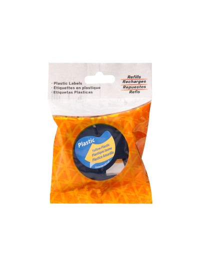Cinta q-connect 12mm x 4mt negro-hiperamarillo para maquina letratag