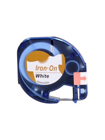 Cinta q-connect 12mm x 2mt negro-blanco para ropa para maquina letratag