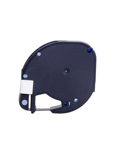 Cinta q-connect 12mm x 2mt negro-blanco para ropa para maquina letratag