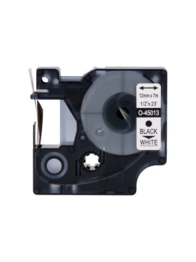 Cinta q-connect 1000 negro-blanco 12mm x 7mt dymo