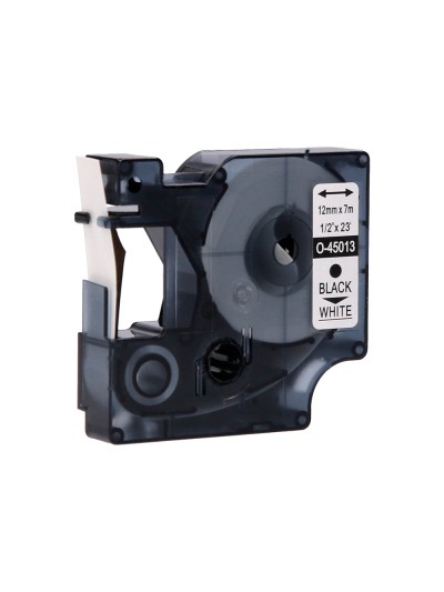 Cinta q-connect 1000 negro-blanco 12mm x 7mt dymo
