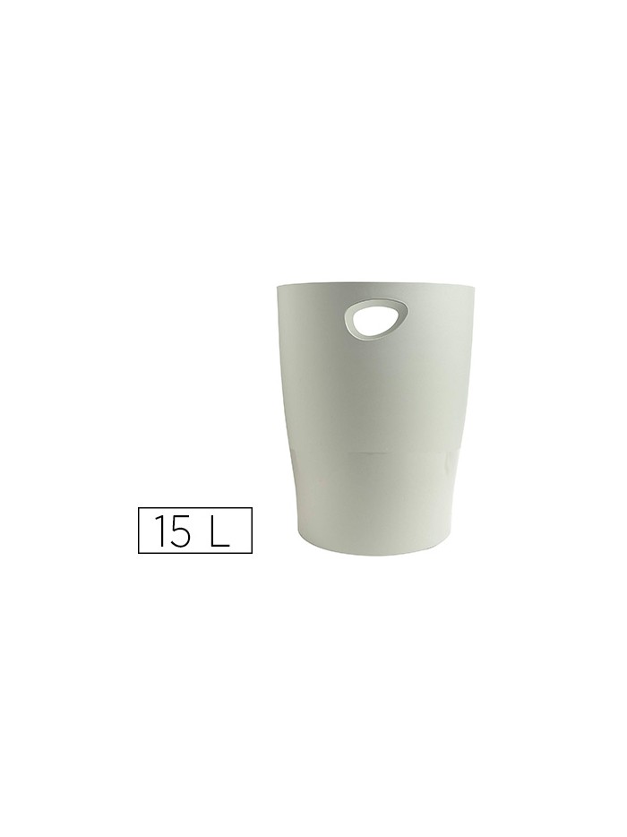 Papelera plastico exacompta ecoblack gris 15 litros Papelera plastico exacompta ecoblack gris 15 litros
