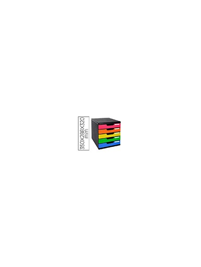 Fichero cajones sobremesa exacompta iderama arlequin 5 cajones multicolores 350x288x320 mm
