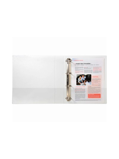 Carpeta exacompta canguro 4 anillas 40 mm din a4+ carton forrado polipropileno personalizable 3 bolsillos