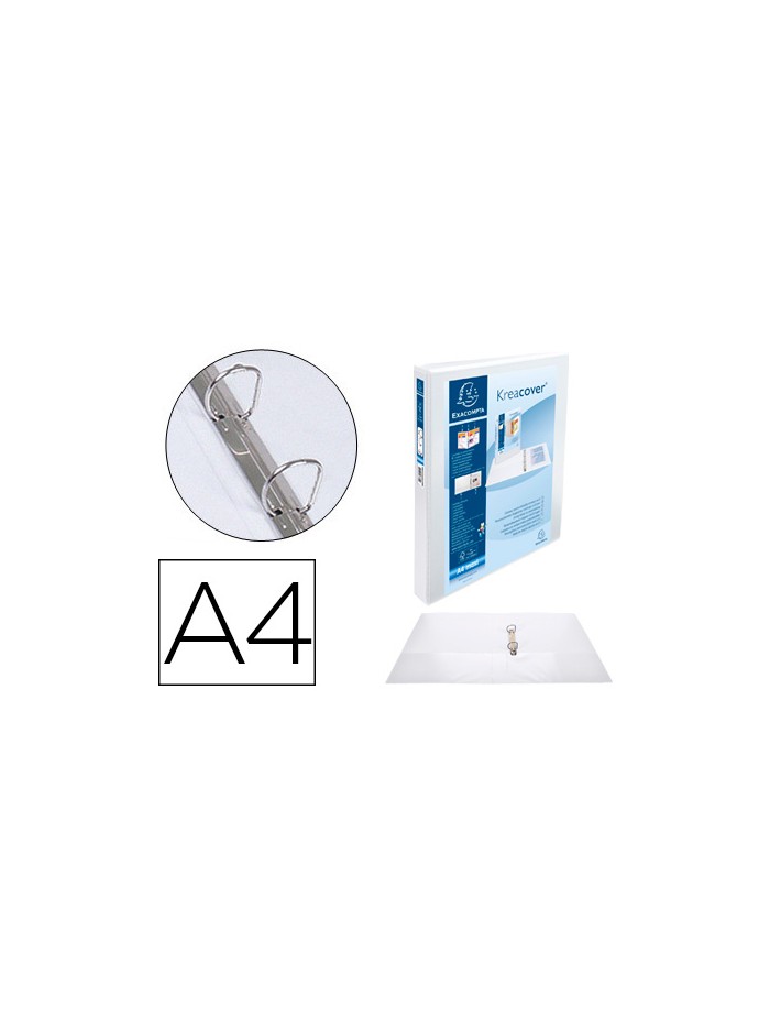 Carpeta exacompta canguro 2 anillas 30 mm din a4+ carton forrado polipropileno personalizable 3 bolsillos Carpeta exacompta canguro 2 anillas 30 mm din a4+ carton forrado polipropileno personalizable 3 bolsillos