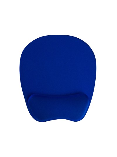 Alfombrilla para raton q-connect con reposamuñecas ergonomica de gel color azul 225x240x20 mm