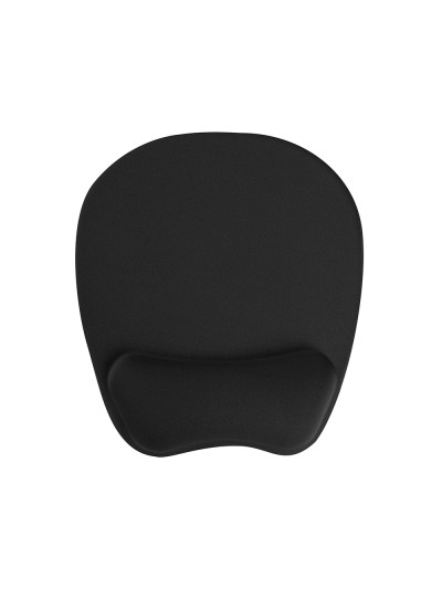 Alfombrilla para raton q-connect con reposamuñecas ergonomica de gel color negro 225x240x20 mm