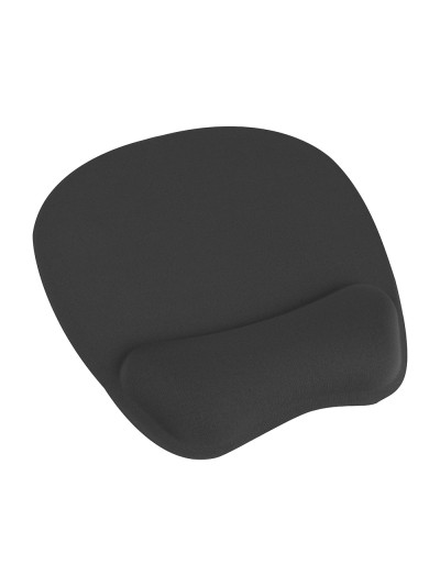 Alfombrilla para raton q-connect con reposamuñecas ergonomica de gel color negro 225x240x20 mm