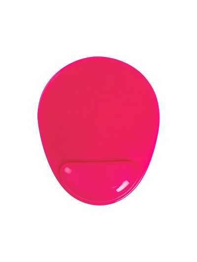 Alfombrilla para raton q-connect reposamuñecas de gel pvc color rosa 210x245x20 mm