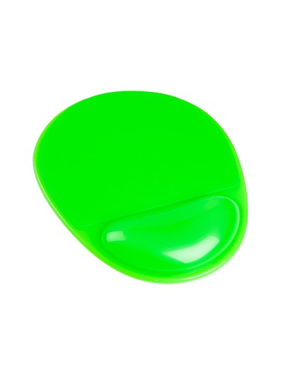 Alfombrilla para raton q-connect reposamuñecas de gel pvc color verde 210x245x20 mm