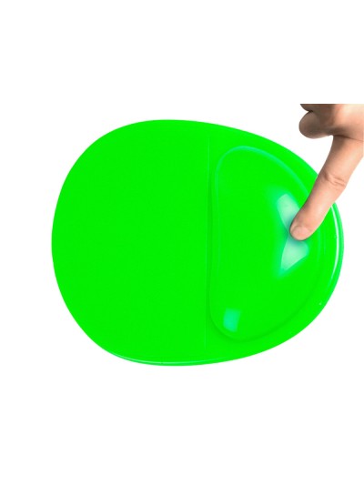 Alfombrilla para raton q-connect reposamuñecas de gel pvc color verde 210x245x20 mm