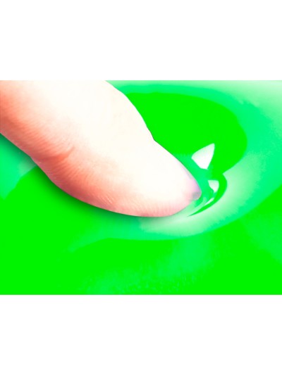 Alfombrilla para raton q-connect reposamuñecas de gel pvc color verde 210x245x20 mm