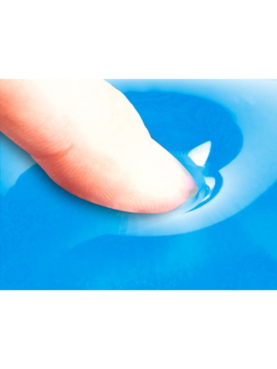 Alfombrilla para raton q-connect reposamuñecas de gel pvc color azul 210x245x20 mm