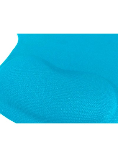 Alfombrilla para raton q-connect reposamuñecas de gel color turquesa 190x230x20 mm