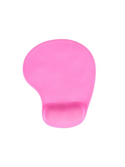 Alfombrilla para raton q-connect reposamuñecas de gel color rosa 190x230x20 mm