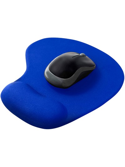 Alfombrilla para raton q-connect reposamuñecas de gel color azul 190x230x20 mm