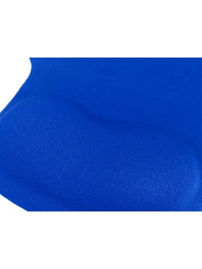 Alfombrilla para raton q-connect reposamuñecas de gel color azul 190x230x20 mm