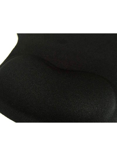 Alfombrilla para raton q-connect reposamuñecas de gel color negro 190x230x20 mm