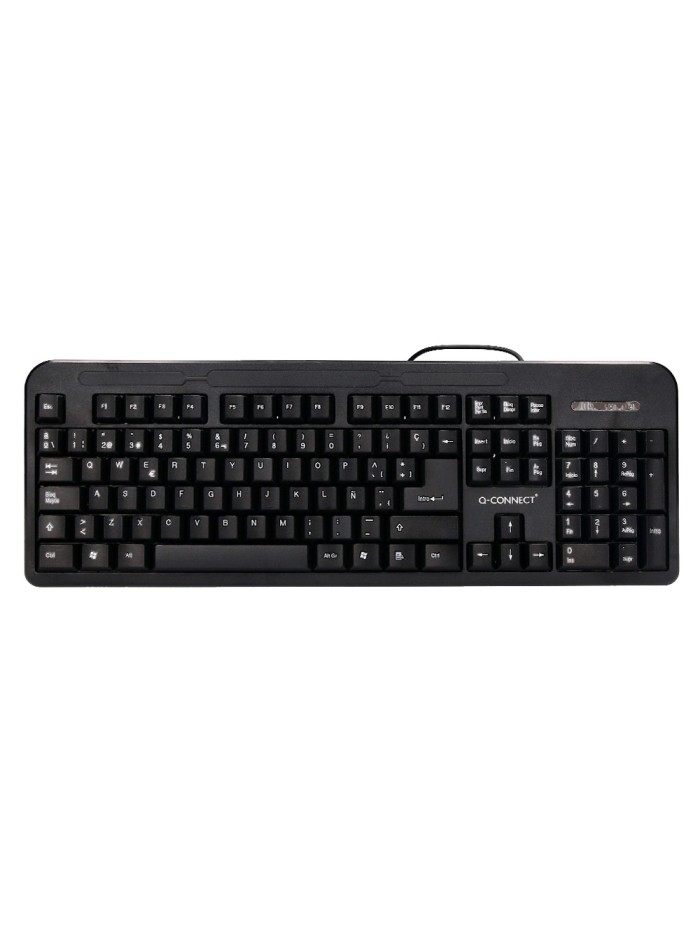 Teclado q-connect negro con cable 1,5 m compatible windows Teclado q-connect negro con cable 1,5 m compatible windows