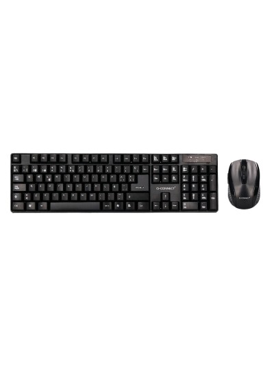 Set teclado + raton inalambrico q-connect 2.4g negro compatible windows