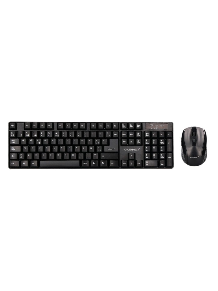 Set teclado + raton inalambrico q-connect 2.4g negro compatible windows Set teclado + raton inalambrico q-connect 2.4g negro compatible windows