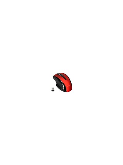 Raton q-connect optico inalambrico 1000 dpi receptor usb 2,4 ghz rojo