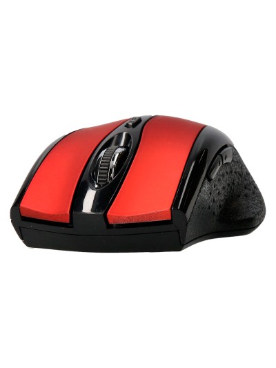 Raton q-connect optico inalambrico 1000 dpi receptor usb 2,4 ghz rojo