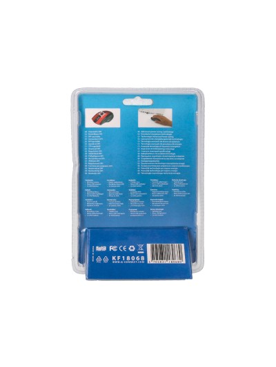 Raton q-connect optico inalambrico 1000 dpi receptor usb 2,4 ghz rojo