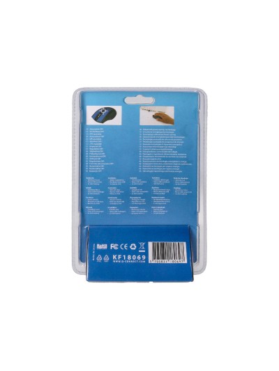 Raton q-connect optico inalambrico 1000 dpi receptor usb 2,4 ghz azul