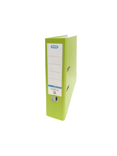Archivador de palanca elba carton forrado pvc con rado top folio lomo 80 mm verde lima