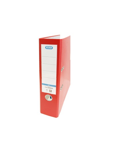 Archivador de palanca elba carton forrado pvc con rado top folio lomo 80 mm rojo