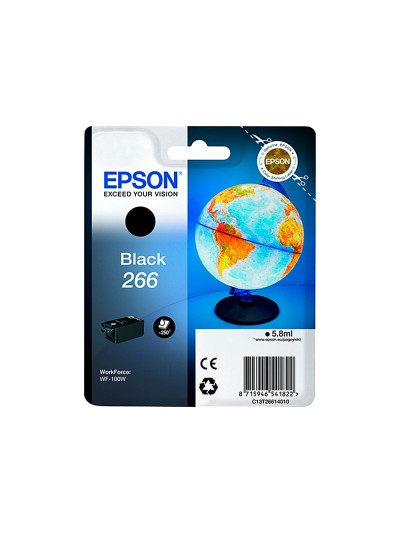 Ink-jet epson 266 wf-100w negro 250 paginas